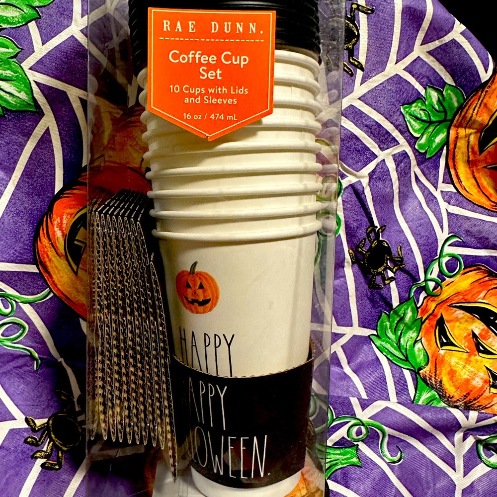 Rae Dunn Happy Halloween Coffee Cups Set of 10